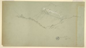 Kresba, vrchol Watzmann, nedaleko Berchtesgadenu, 9. července 1868 od Frederic Edwin Church