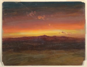 Kresba, západ slunce, 1860-70 od Frederic Edwin Church