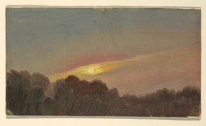 Kresba, západ slunce, 1865-66 od Frederic Edwin Church