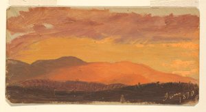 Kresba, Západ slunce, Hudson Valley, červen 1870 od Frederic Edwin Church