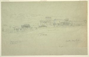 Kresba, Chrámy, Baalbek, 6. května 1868 od Frederic Edwin Church