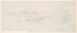Kresba, Chrámy za ranního světla, Baalbek, 12. května 1868 od Frederic Edwin Church