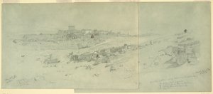 Kresba, Chrámy za ranního světla, Baalbek, 12. května 1868 od Frederic Edwin Church