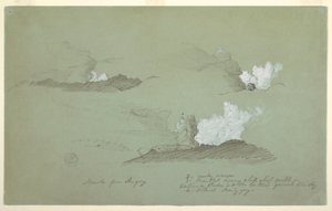 Kresba, Tři studie sopky Sangay, červenec 1857 od Frederic Edwin Church