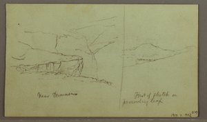 Kresba, Hrobka na kopci, Tři minarety, 1. května 1868 od Frederic Edwin Church