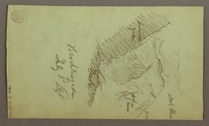 Kresba, věže, střechy, Spicket, střecha, červenec 1868 od Frederic Edwin Church