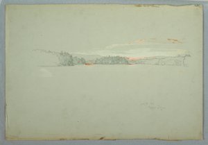 Kresba, Upper Tongue Lake, 1. října 1879 od Frederic Edwin Church
