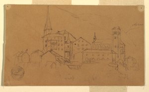 Kresba, Valais, Švýcarsko, srpen 1868 od Frederic Edwin Church