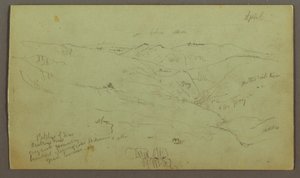 Kresba, Valley, duben, pravděpodobně 1868 od Frederic Edwin Church