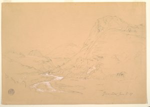 Kresba, Údolí u Guarandy, 3. června 1857 od Frederic Edwin Church