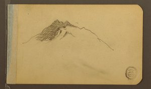 Kresba, údolí; Verso: vrchol hory, 1889 od Frederic Edwin Church