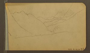 Kresba, údolí; Verso: vrchol hory, 1889 od Frederic Edwin Church