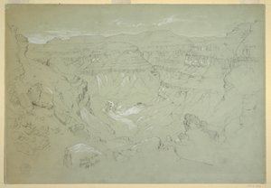 Kresba, údolí El Yemen, 20. února 1868 od Frederic Edwin Church
