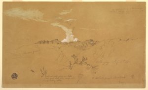 Kresba, sopka, Sangay, 11. července 1857 od Frederic Edwin Church