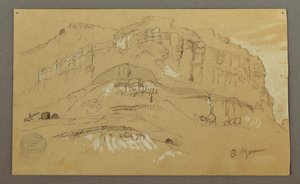 El Jemen Valley, Arábie: Skalní stěna od Frederic Edwin Church