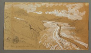 Velký ledovec Aletsch, Bernské Alpy, Švýcarsko od Frederic Edwin Church