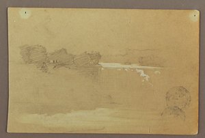 Hennequin Point a americké vodopády, řeka Niagara od Frederic Edwin Church