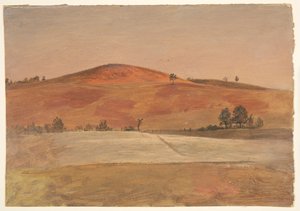 Krajina s nízkým kopcem a poli od Frederic Edwin Church