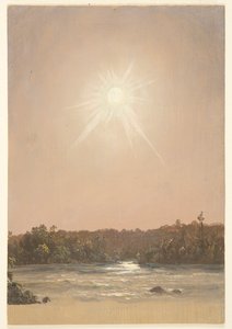 Pozdní odpolední slunce nad potokem od Frederic Edwin Church