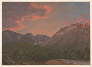 Horská krajina při západu slunce od Frederic Edwin Church