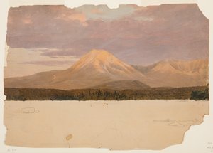 Hora Katahdin z jezera Katahdin od Frederic Edwin Church