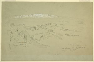 Hora Libanon mezi Yafoofem a Baalbekem od Frederic Edwin Church
