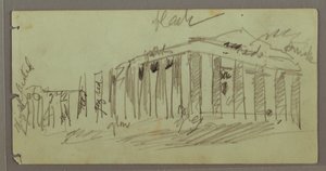 Parthenon osvětlený v noci, Atény, Řecko od Frederic Edwin Church