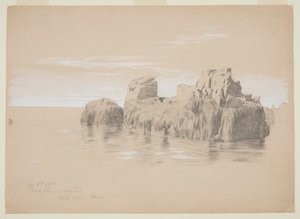 Skály na pobřeží, Grand Manan Island, Kanada od Frederic Edwin Church
