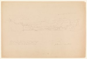 Břeh jezera a úpatí hory Katahdin od Frederic Edwin Church