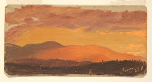 Západ slunce, Hudson Valley od Frederic Edwin Church