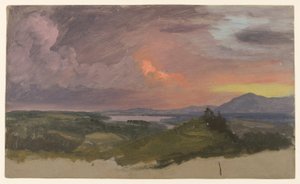 Západ slunce v údolí Hudson od Frederic Edwin Church