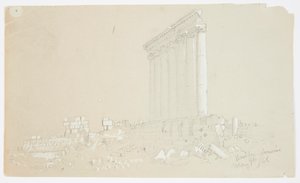Jupiterův chrám při východu slunce, Baalbek od Frederic Edwin Church