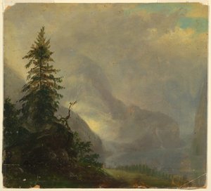 Koenigsee, poblíž Berchtesgeden, Bavorsko od Frederic Edwin Church