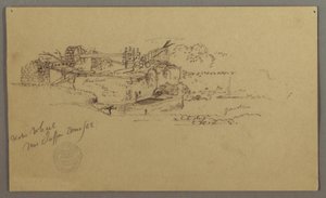 Vodní kolo s umyvadlem v zahradě, Jaffa, Palestina [Tel Aviv, Izrael] od Frederic Edwin Church