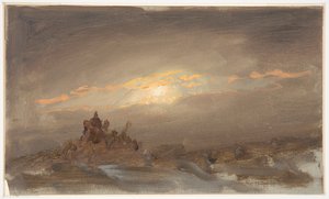 Zimní krajina za měsíčního svitu od Frederic Edwin Church