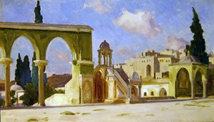 El Haram, Jeruzalém (olej na panelu) od Frederic Leighton