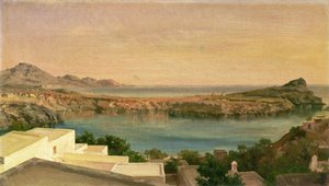 Lindos, Rhodos, kolem roku 1867 (olej na plátně) od Frederic Leighton