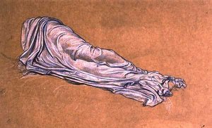 Studie pro Cymon a Ifigenia (tužka a křída na papíře) od Frederic Leighton