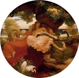 Zahrada Hesperidek, cca 1892 od Frederic Leighton