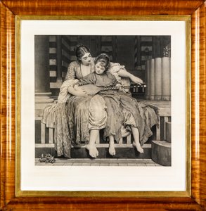 Hudební lekce (hlubotisk) od Frederic Leighton