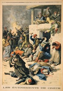 Události na Krétě, z „Le Petit Journal“, 26. července 1896