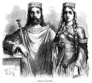 Král Chlodvík I. a královna Clotilda z Franků, konec 5. - začátek 6. století 1882-1884.