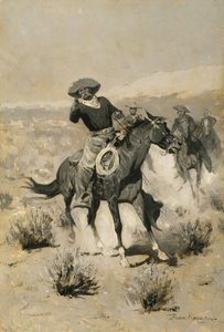 Days on the Range ("Hands Up!") od Frederic Remington