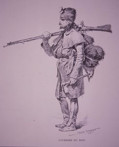 Francouzsko-kanadský lovec kožešin Coureur du Bois od Frederic Remington