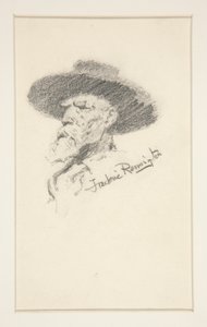 Hlava muže od Frederic Remington