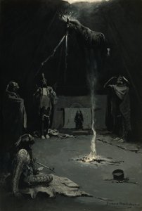 Indiánský bůh ohně (Jízda léčebného koně) od Frederic Remington