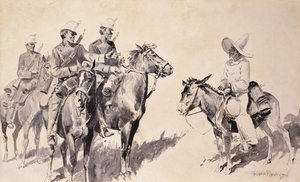 Mexičtí četníci se ptají na cestu, 1890 od Frederic Remington