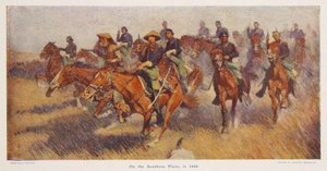 Na jižních pláních v roce 1860, pub.1909 od Frederic Remington