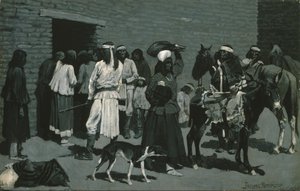 Indiánská vesnice od Frederic Remington
