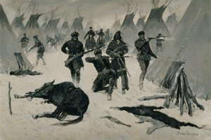 Porážka šíleného koně od Frederic Remington